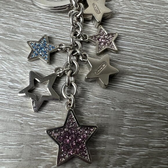 Coach Snowman Key Fob Leather Keychain Key Ring Charm - Picture 2 of 3